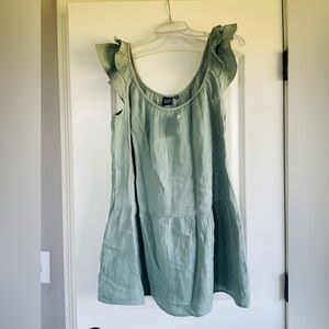 Gap flutter sleeve dress - Light sage green